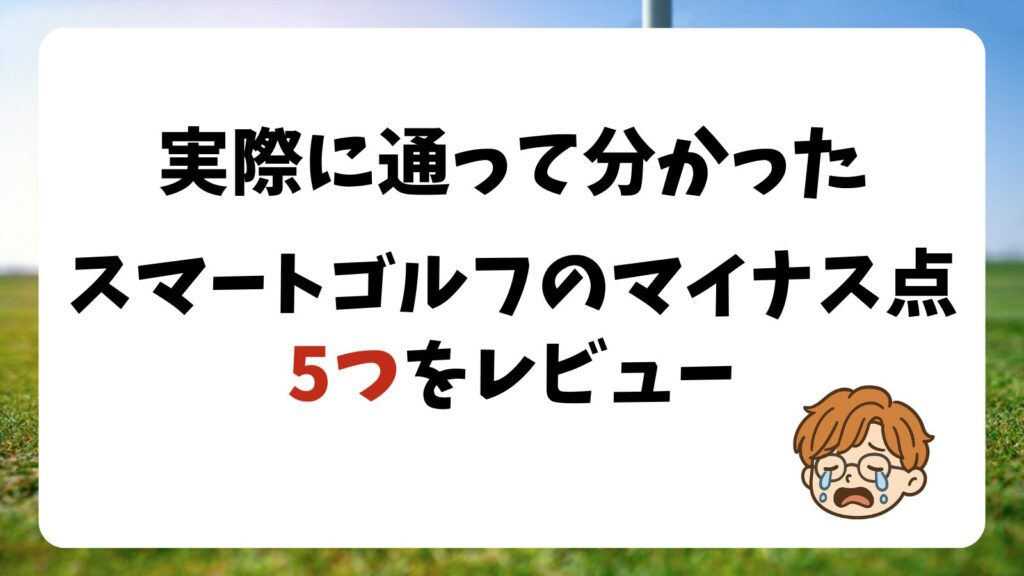 逆にマイナス点だと感じたところ